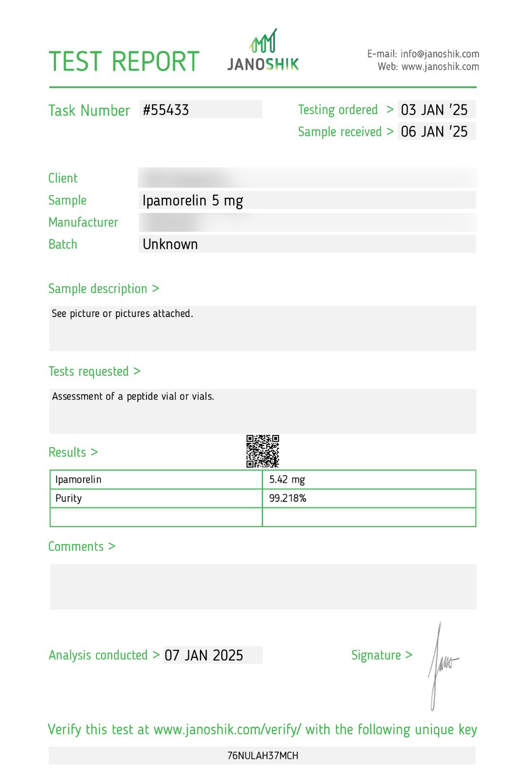 Ipamorelin 5mg - Research Grade Peptide