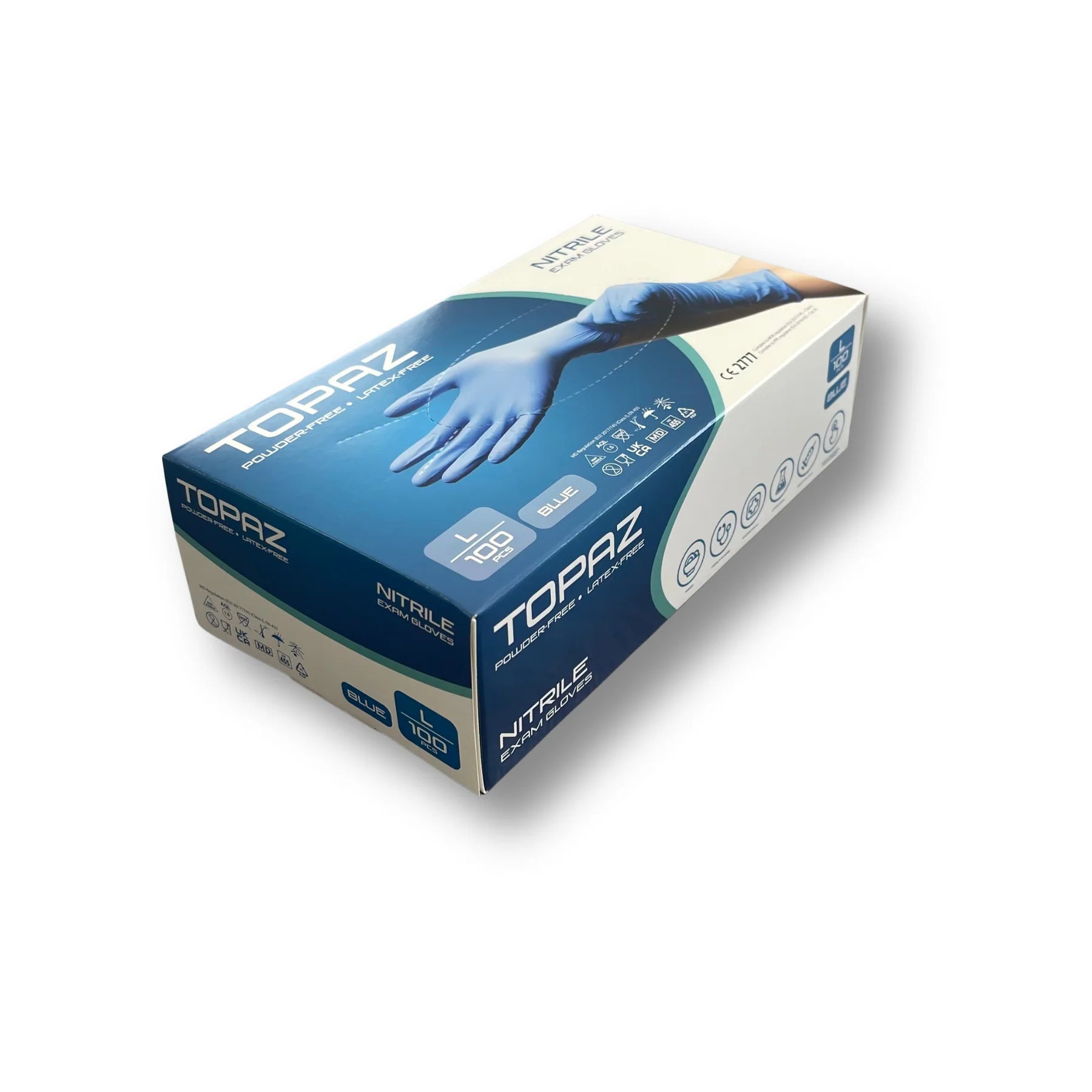 Medical Grade Nitrile Gloves 100pk - Large