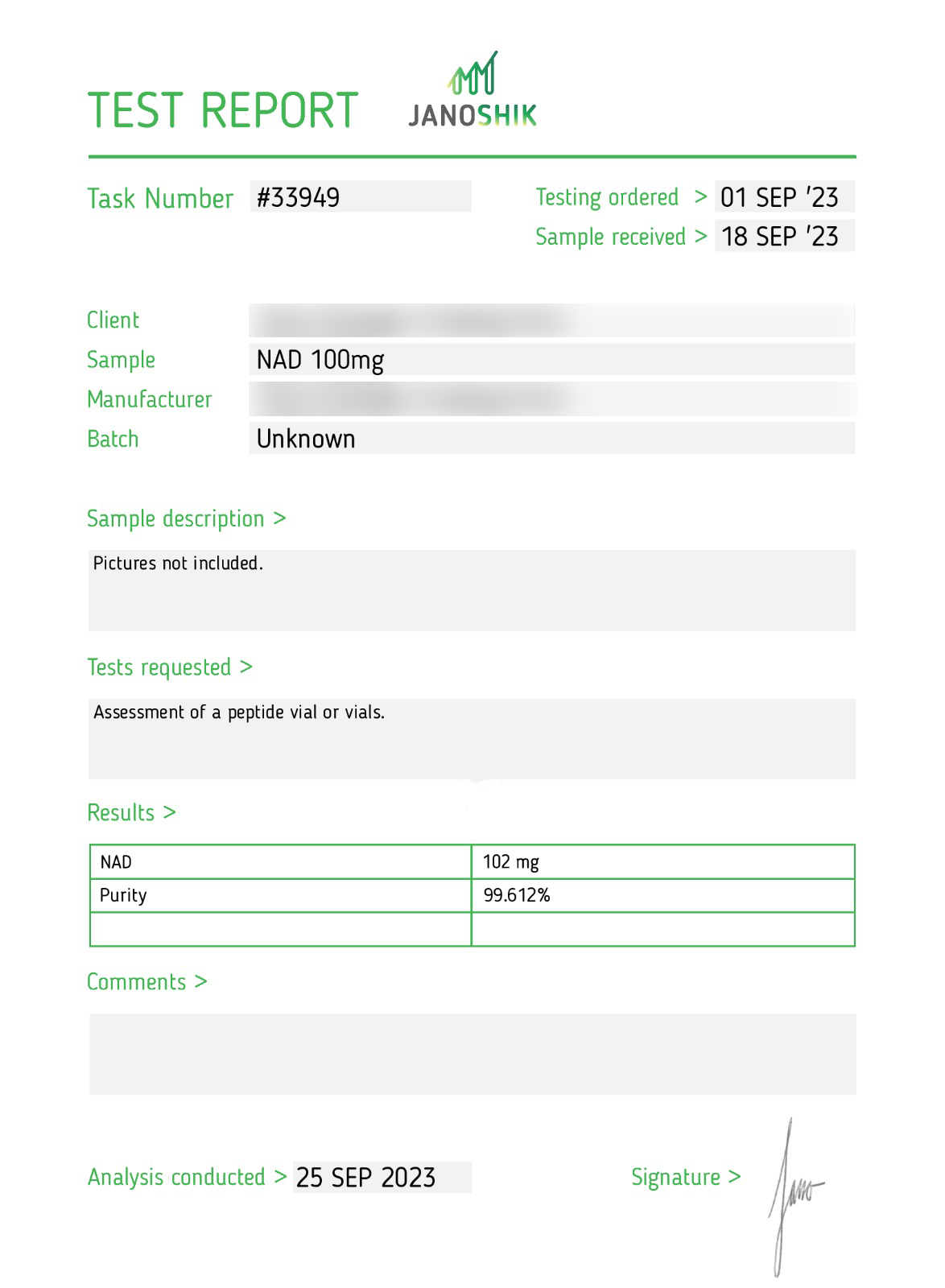 NAD 100mg  - Research Grade Peptide