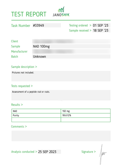 NAD 100mg  - Research Grade Peptide