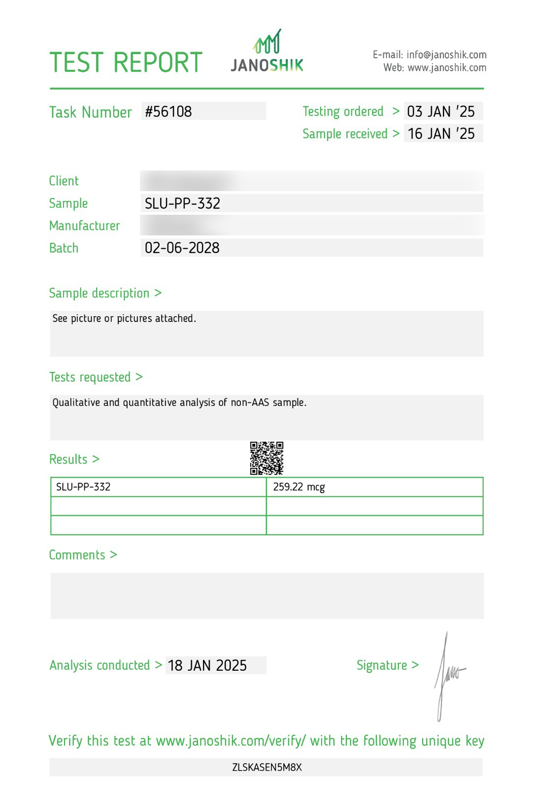 SLU-PP-332 - Research Grade Peptide